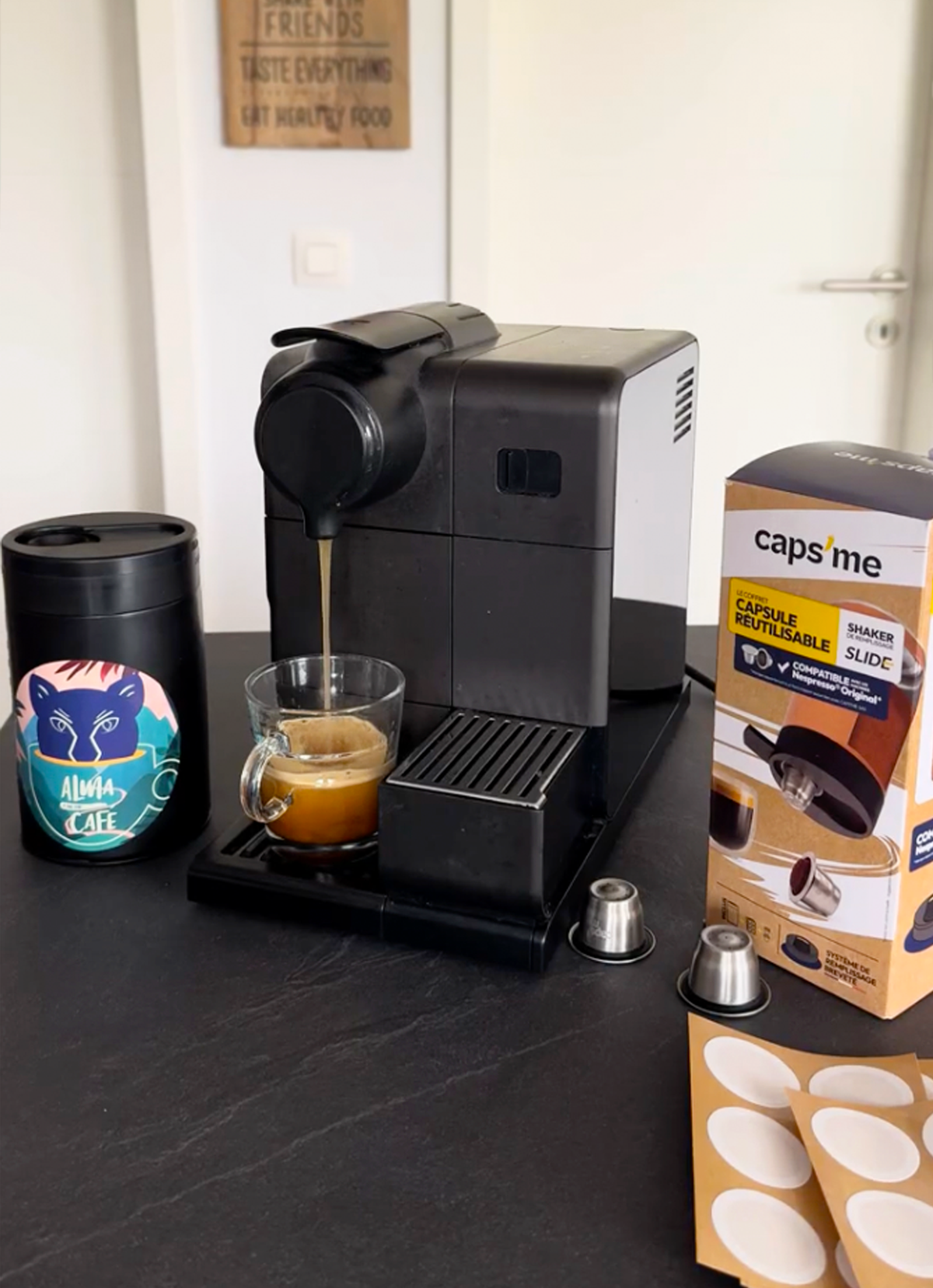 Reusable Nespresso-compatible cup pack + 2x 250g AlmaCafe