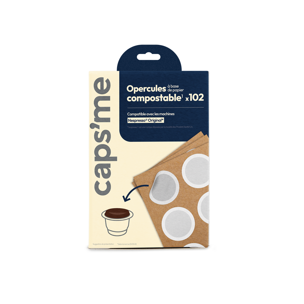 Opercules en papier compostable pour capsules réutilisables